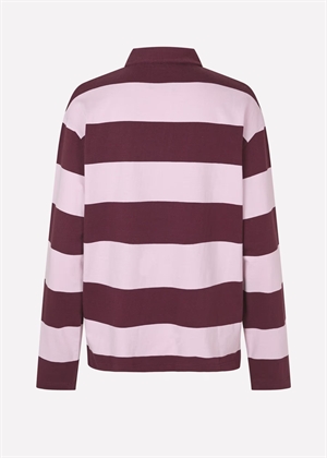 Enkalla ls polo st 7214 Fig-Lilac Stripe Envii 